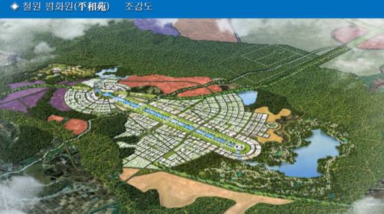 통일교가 공적개발원조(ODA) 자금으로 추진하려고 한 DMZ 평화원 중 철원 평화원 조감도. 독자 제공