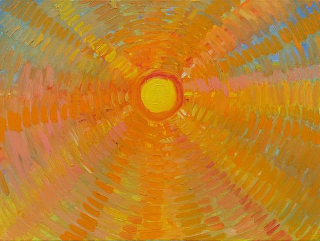 허윤희 Huh Yunhee, 해돋이 일기 Nr119 Sunrise diary Nr119, 20240425, Oil paint on canvas, 46×61cm. /대구미술관