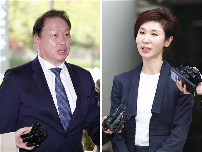 지난 10월 최태원 SK그룹 회장과 노소영 아트센터 나비 관장이 10년에 걸친 갈등 끝에 이혼을 확정했다. (연합뉴스)