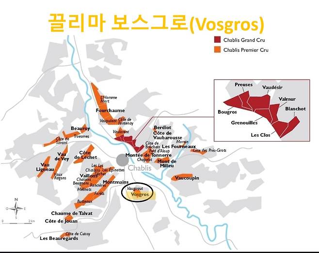 보그로 위치.&nbsp; 부르고뉴와인협회&nbsp;