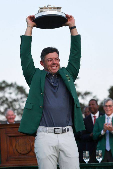 올해 마스터스 우승으로 커리어 그랜드슬램을 달성한 로리 매킬로이는 세계 골프 명예의 전당 입성을 일찌감치 예약했다. AFP연합뉴스