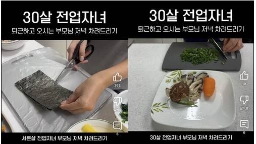 유튜브에 올라온 '전업자녀' 브이로그 [유튜브 이용자 'ssue124' 영상 캡처. 재판매 및 DB 금지]