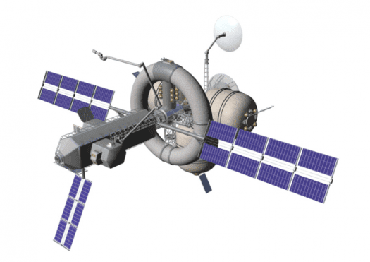 NASA가 제시한 인공중력 발생 우주정거장 노틸러스X 콘셉트 설계도 (사진=NASA)