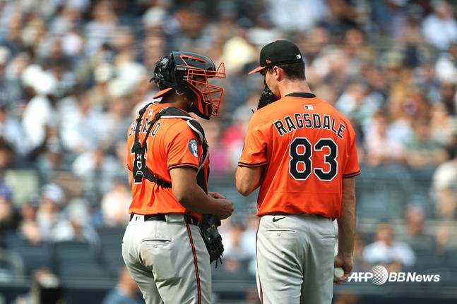 볼티모어 시절의 카슨 랙스데일(오른쪽). /AFPBBNews=뉴스1