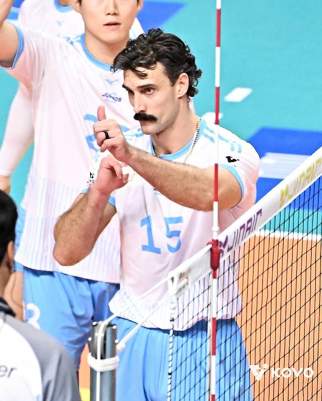 대한항공 승리를 이끈 러셀 [한국배구연맹 제공. 재판매 및 DB 금지]