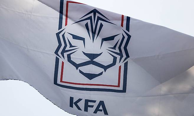 대한축구협회 깃발. 뉴시스