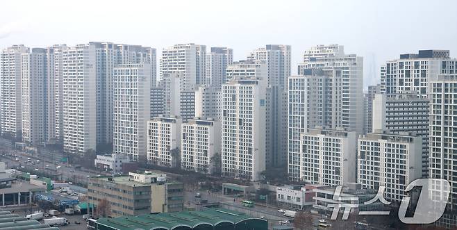 서울 송파구의 한 아파트 단지.  ⓒ News1 구윤성 기자