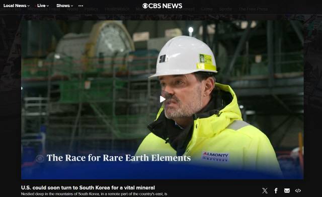 ▲ 루이스 블랙 알몬티 대표가 미국 CBS방송에서 인터뷰를 하고 있다. 미국 CBS방송 홈페이지 캡쳐