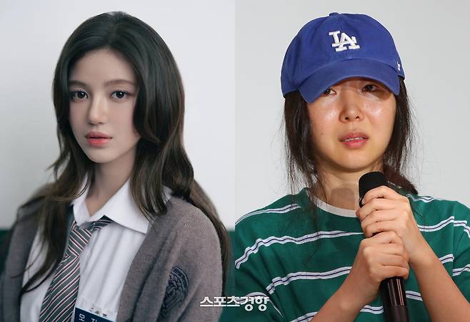 뉴진스 출신 다니엘(왼쪽)과 민희진 전 어도어 대표. 경향신문 자료사진