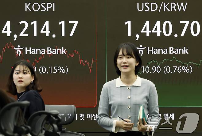 2025년 국내 증시 폐장일인 30일 오후 서울 중구 하나은행 본점 딜링룸 전광판에 증시 종가가 표시되고 있다. 2025.12.30/뉴스1 ⓒ News1 박정호 기자