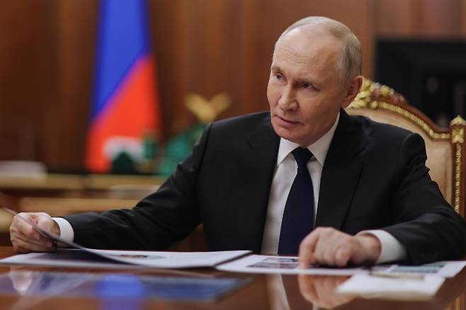 블라디미르 푸틴 러시아 대통령.  AP연합뉴스