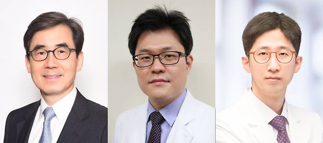 (사진 왼쪽부터) 김효수·한정규·황도연 서울대학교병원 교수. 서울대학교병원 제공