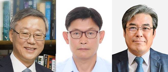 성게용 동국대 에너지·전기공학과 대우교수, 염학기 경희대 원자력공학과 학술연구교수, 박종운 동국대 에너지·전기공학과 교수(왼쪽부터). 원안위 제공