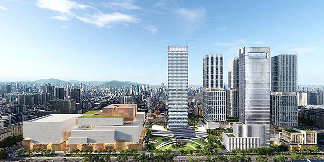 광주에 더현대 광주, 그랜드 스타필드 광주, 신세계백화점 확장 등 대형 복합쇼핑몰 3종 건립이 동시에 추진되며 도시 소비·관광 지형 재편이 본격화하고 있다. 사진 위부터 전방·일신방직 부지 내에 들어서는 ‘더현대 광주’, 어등산 관광단지 내에 조성되는 ‘그랜드 스타필드’, 광천동 일원에서 추진되는 ‘광천터미널 복합 개발(신세계백화점 확장)’ 조감도.<광주시 제공>