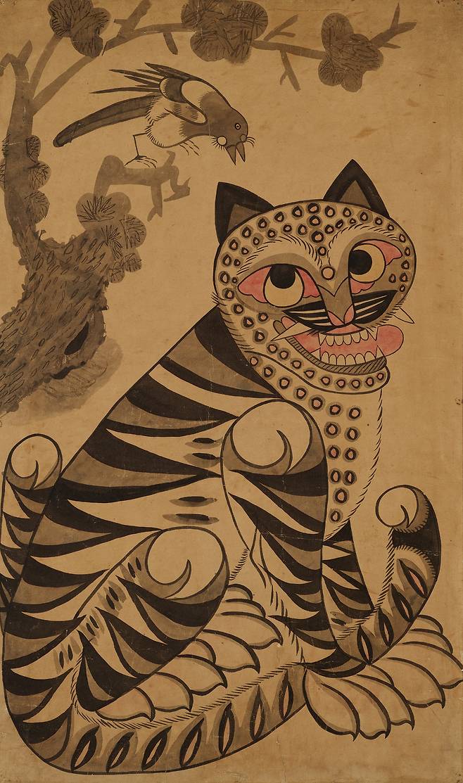 "Tiger and Magpie" (19th century) [LEEUM MUSEUM OF ART]