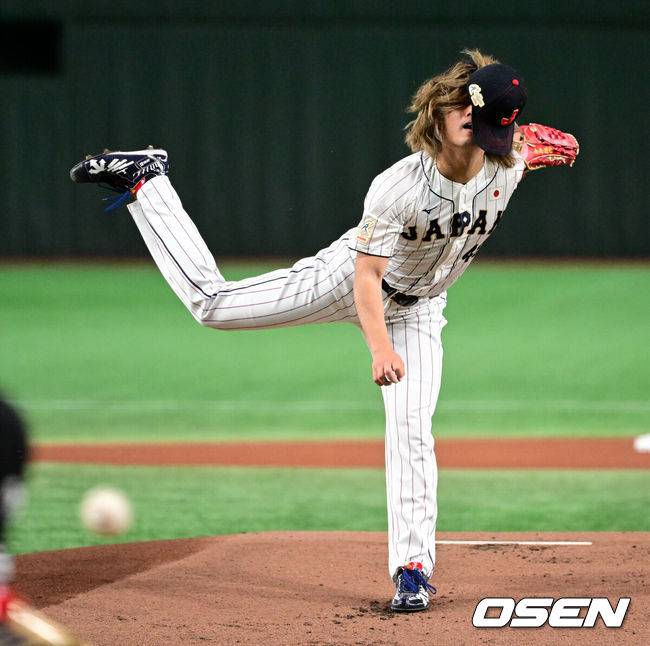 [OSEN=도쿄, 지형준 기자] 류중일 감독이 이끄는 한국야구대표팀이 19일 오후 일본 도쿄돔에서 2023 아시아프로야구챔피언십(APBC) 일본과 결승전을 가졌다.&nbsp;1회초 일본 이마이 다쓰야가 역투하고 있다. 2023.11.18 / jpnews.osen.co.kr