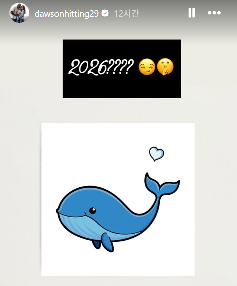 ▲ 로니 도슨이 새해 첫 날 올린 인스타그램 스토리.