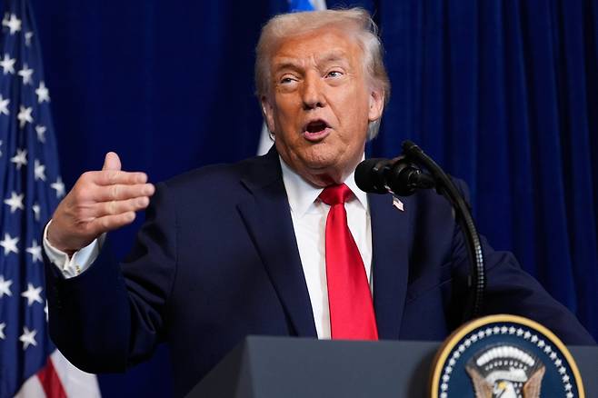 도널드 트럼프 미국 대통령. AP/뉴시스