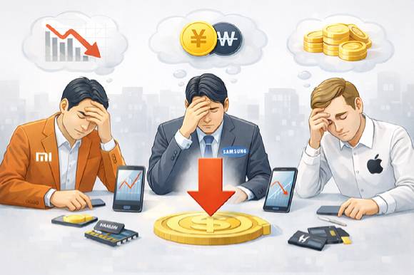 2026년 스마트폰 업계의 최대 고민은 수익성 유지라는 점을 표현한 그림. [사진=챗GPT]