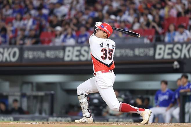 ▲ 2026년 타격 성적이 큰 기대와 관심을 모으고 있는 김석환 ⓒKIA타이거즈