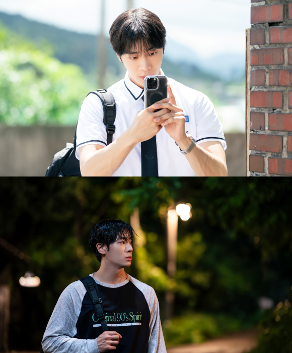 추영우는 삶의 목표 없이 그저 하루하루를 살아가다가 자신과는 정반대인 서윤을 만나며 서서히 변화해 가는 재원 역을 맡아 스크린 데뷔를 치렀다. /㈜바이포엠스튜디오