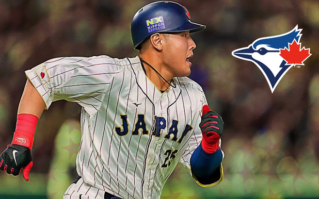 토론토 블루제이스와 계약하는 오카모토 카즈마. 사진=MLB닷컴 캡처