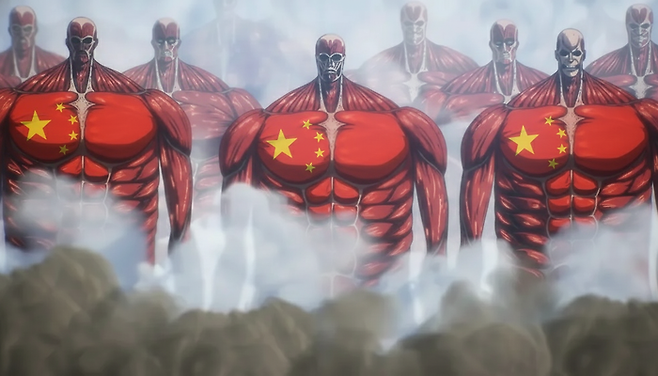 붉은 거인이 전세계를 침공하고 있습니다. <제미나이로 생성>