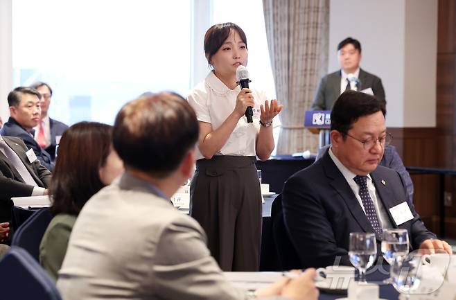 김주희 인벤티지랩 대표가 24일 오전 서울 중구 소공동 롯데호텔에서 열린 '제25회 바이오리더스클럽'에서 발언하고 있다. 2025.6.24/뉴스1 ⓒ News1 김성진 기자