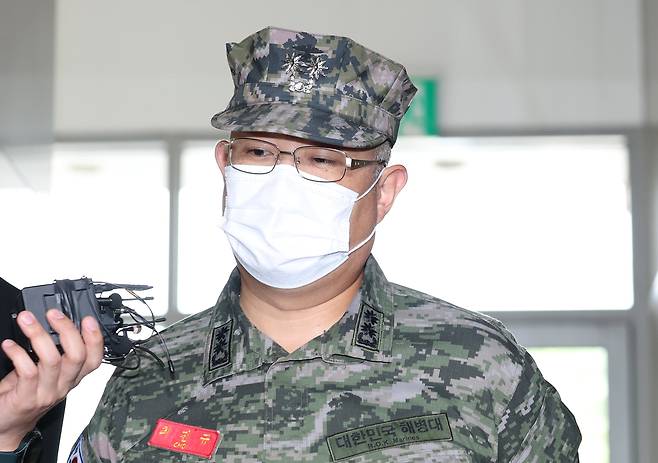 해병대원 순직사건에서 업무상과실치사상 혐의를 받는 최진규 전 해병대1사단 포병여단 포11대대장(중령). /뉴스1