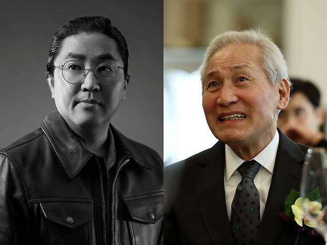 김한민 감독(왼쪽)과 배우 안성기 / 사진=롯데엔터테인먼트·일간스포츠DB