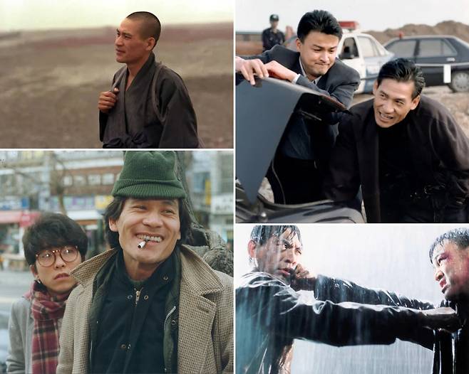 (Clockwise from top left) “Mandara” (1981), “Two Cops” (1993), “Nowhere to Hide” (1999) and “Whale Hunting” (1984) (Korean Film Archive)