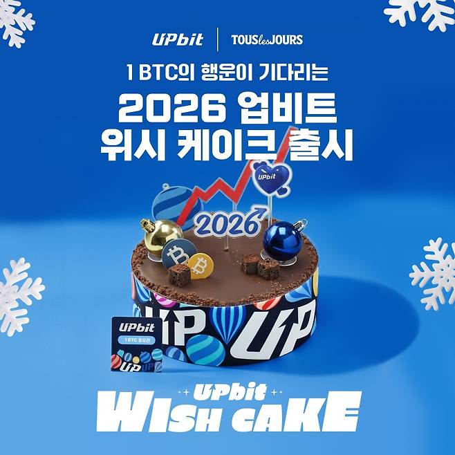 두나무가 새해를 맞아 뚜레쥬르와 협업해 선보인 ‘2026 업비트 위시 케이크’ [두나무 제공]