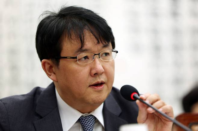 김태훈 서울남부지검 검사장이 지난해 10월 23일 오전 서울 여의도 국회 법제사법위원회에서 열린 서울고등검찰청-서울중앙지방검찰청 등에 대한 국정감사에서 질의에 답하고 있다. (사진=뉴시스)