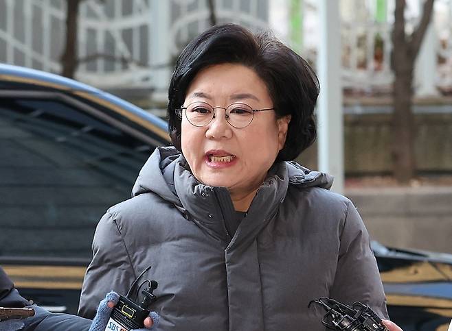 이혜훈 기획예산처 장관 후보자가 6일 오전 서울 중구 예금보험공사에 마련된 청문회 준비 사무실로 출근하고 있다. 2026.1.6 뉴시스