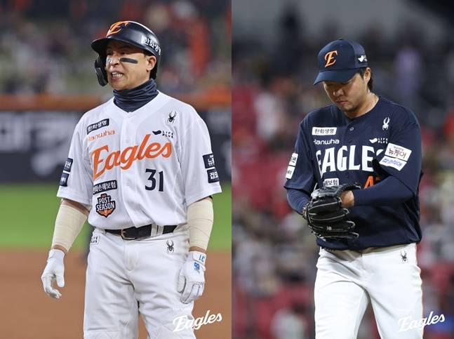 FA 시장에 나온 손아섭(왼쪽)과 김범수. /사진=한화 이글스 제공