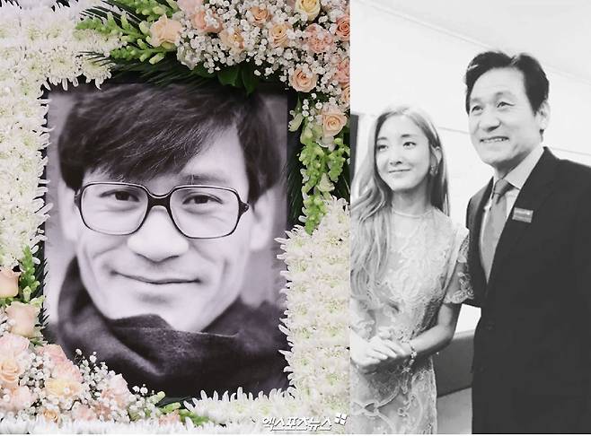 故 안성기와 가수 바다.