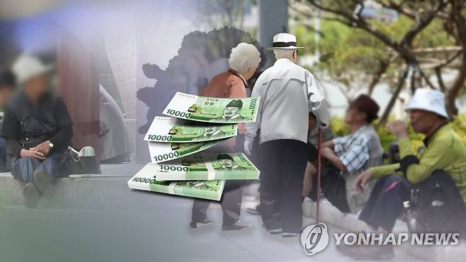 노인 기초연금 (CG) [연합뉴스TV 제공]