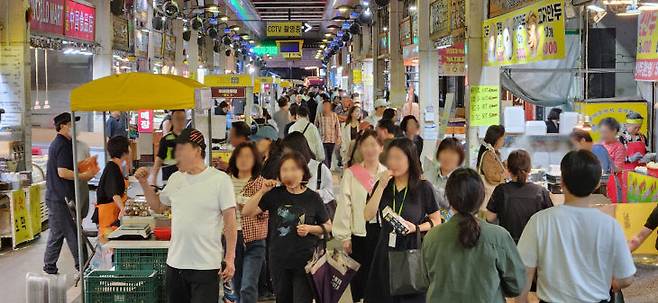 육거리야시장 전경