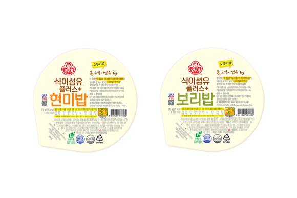 식이섬유 플러스 현미밥·보리밥. [사진=오뚜기]