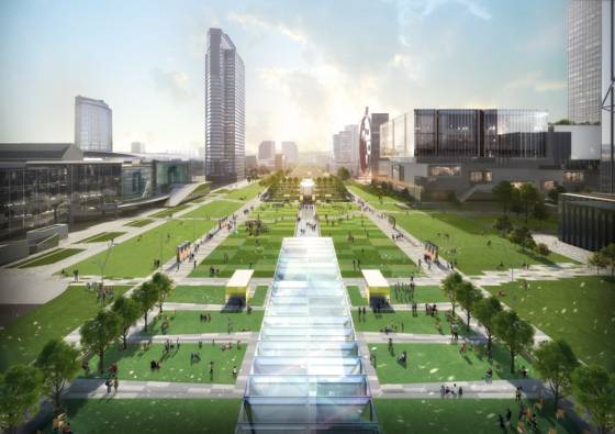 영동대로 지하화 복합개발 이후 지상 공원의 모습. 사진 서울시