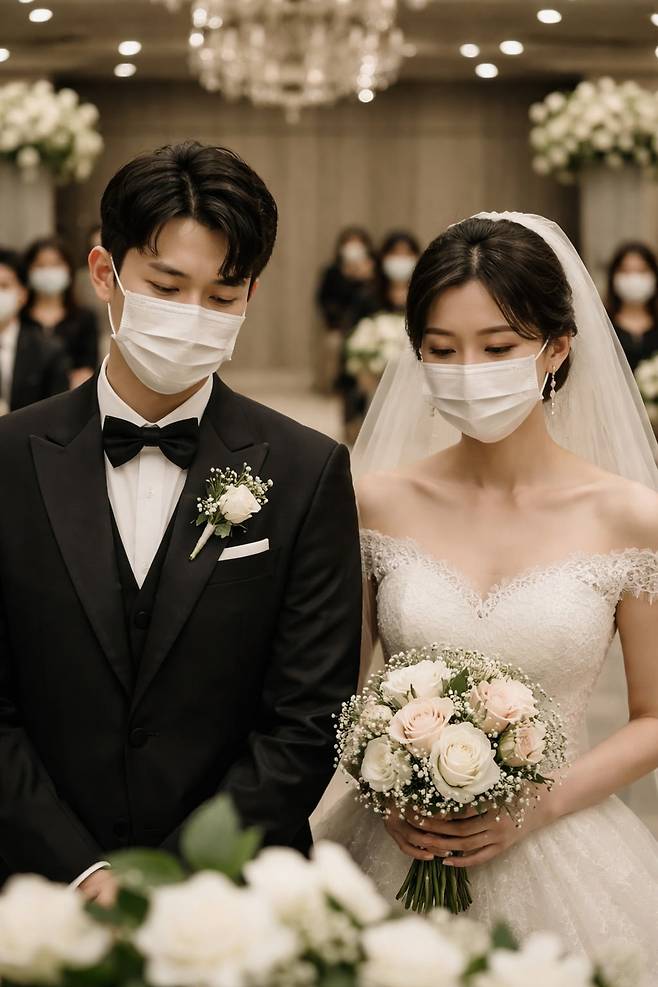 가상의 코로나 결혼식 / 챗지피티