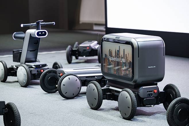 Hyundai Motor Group’s Mobile Eccentric Droid, or MobED, showcases autonomous technologies at CES 2026 in the Las Vegas Convention Center on Tuesday. (Hyundai Motor Group)
