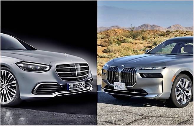 품위와 품격을 추구하는 차는 무채색을 좋아한다. [사진출처=벤츠, BMW/편집=최기성 매경 디지털뉴스룸 기자]