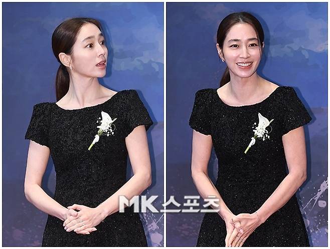 영화계의 큰 별 고 안성기를 떠나보낸 하루, 배우 이민정의 포토타임은 평소보다 훨씬 조심스럽고 절제된 모습이었다. / 사진 = 천정환 기자