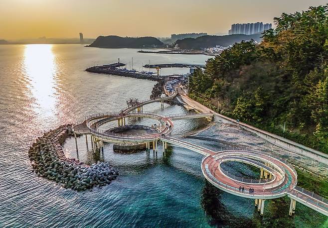 하늘에서 본 포항 해상 스카이워크 [사진/임헌정 기자]