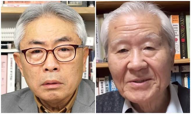 유튜브 정규재티브이(TV), 조갑제티브이(TV) 영상 갈무리