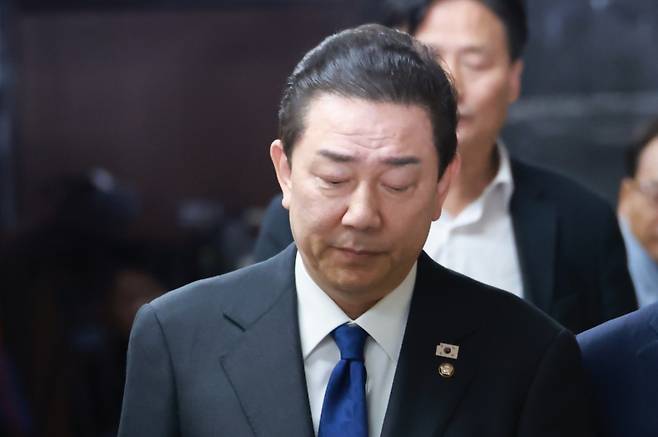 ▲ 의총 참석하는 김병기 전 원내대표 [연합뉴스]