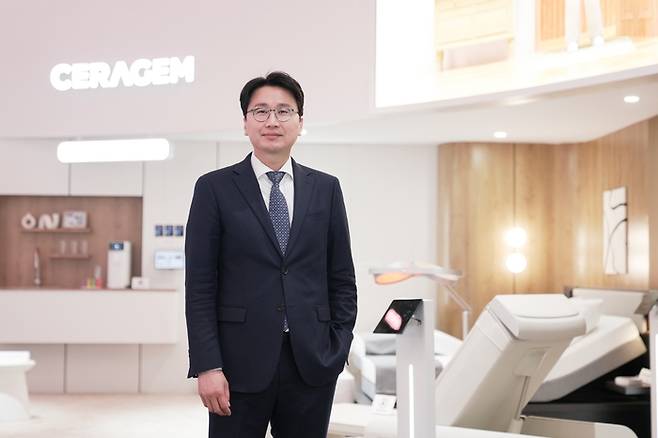 이경수 세라젬 대표가 6일(현지시간) 미국 라스베이거스에서 열린 CES2026 세라젬 부스에서 “헬스케어 플랫폼 기업이 될 것”이라고 포부를 밝혔다. [세라젬]