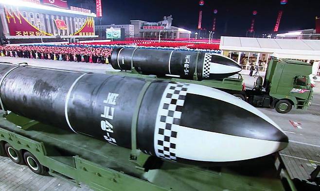 북한 북극성-5형 잠수함발사탄도미사일. 조선중앙TV 캡처