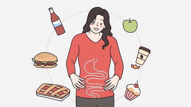 소화는 입에서부터 장까지 여러 단계에 걸쳐 이루어진다 | 출처: 클립아트코리아